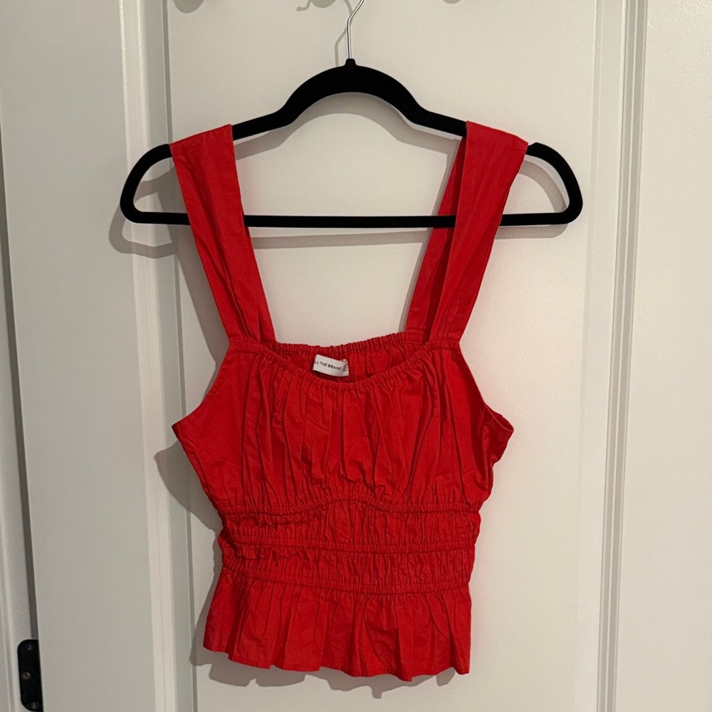 Faithfull the Brand Tamerici Top in Cherry - Picture 3 of 4